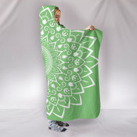 Load image into Gallery viewer, Green Mandala Hooded Blanket - $79.99 - 89.99
