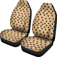 Load image into Gallery viewer, Paw Prints Tan Car Seat Covers (Set of 2)
