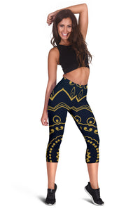 Load image into Gallery viewer, Navy Mandala Women&#39;s Capris
