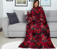 Load image into Gallery viewer, Dark Roses Adult Sleeve Blanket
