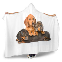 Load image into Gallery viewer, Dachshund Puppies Hooded Blanket - $79.99 - 89.99
