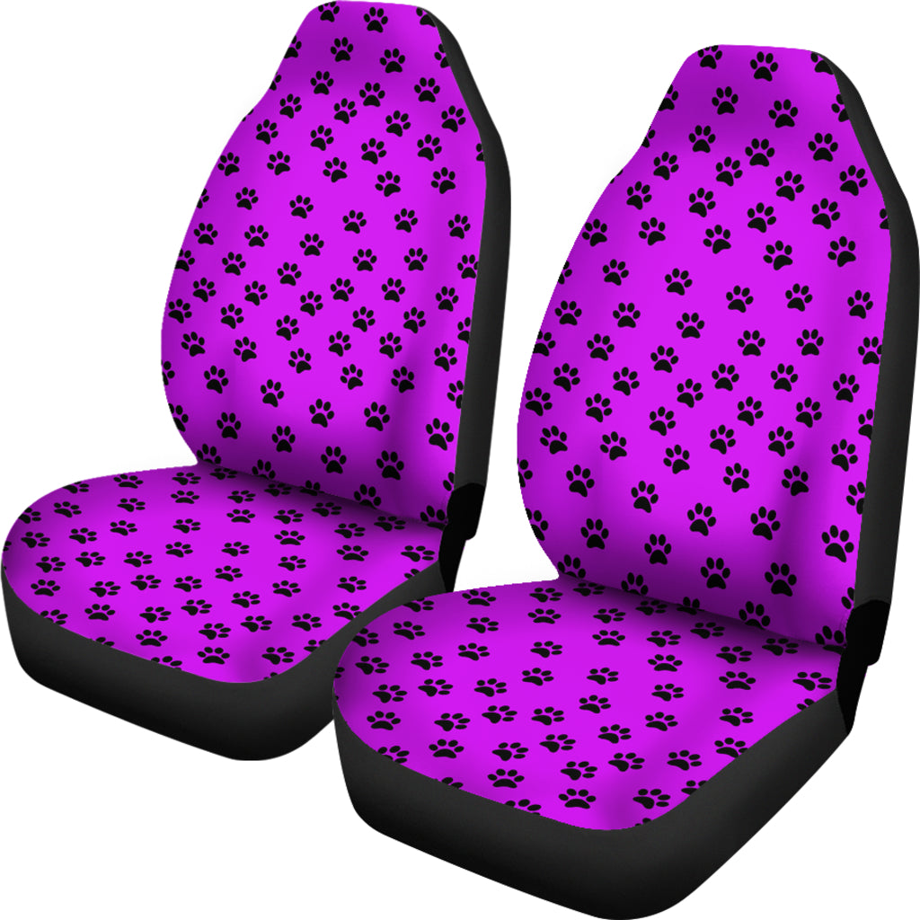 Pink Paw Prints Car Seat Covers (Set of 2)