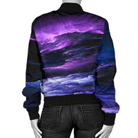 Load image into Gallery viewer, Women&#39;s Stormy Sea Bomber Jacket

