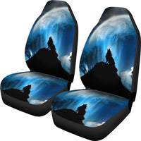 Load image into Gallery viewer, Wolf Howling On A Hill Car Seat Covers (Set of 2)
