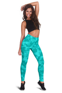 Load image into Gallery viewer, Turquoise Camo Women&#39;s Leggings
