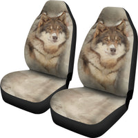 Load image into Gallery viewer, Wolf in Snow Car Seat Covers
