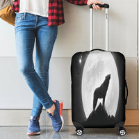 Load image into Gallery viewer, Wolf Howling At The Moon Luggage Cover
