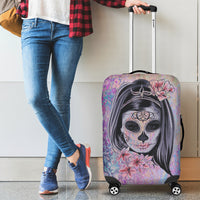 Load image into Gallery viewer, Pink Calavera Girl Luggage Cover
