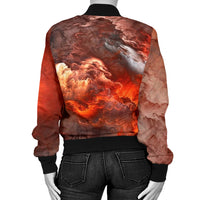 Load image into Gallery viewer, Women&#39;s Raging Fire Bomber Jacket
