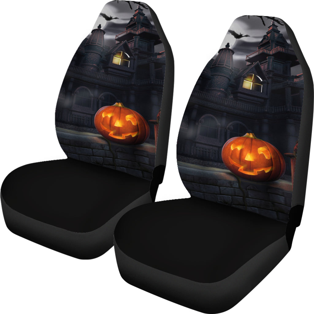 Spooky Halloween House Car Seat Covers