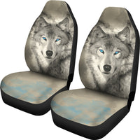 Load image into Gallery viewer, Blue Eye Wolf Car Seat Covers
