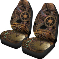 Load image into Gallery viewer, Steampunk Clock Car Seat Covers (Set of 2)
