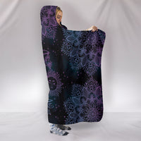 Load image into Gallery viewer, Purple Sun And Moon Hooded Blanket - $79.99 - 89.99
