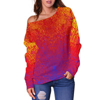 Load image into Gallery viewer, Women&#39;s Colorful Vibes Off Shoulder Sweater
