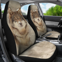 Load image into Gallery viewer, Wolf in Snow Car Seat Covers
