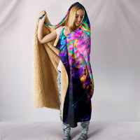 Load image into Gallery viewer, Electric Owl Hooded Blanket - $79.99 - 89.99
