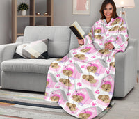 Load image into Gallery viewer, Sleeping Puppy Adult Sleeve Blanket
