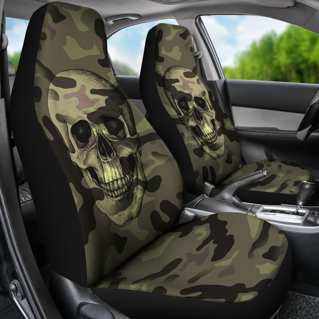 Camo Skull Car Seat Covers (Set of 2)