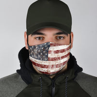 Load image into Gallery viewer, American Flag Face Mask With Black Straps
