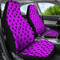 Load image into Gallery viewer, Pink Paw Prints Car Seat Covers (Set of 2)
