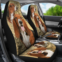 Load image into Gallery viewer, Basset Hound Car Seat Covers (Set of 2)
