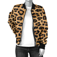 Load image into Gallery viewer, Women&#39;s Leopard Bomber Jacket
