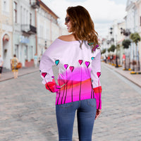 Load image into Gallery viewer, Women&#39;s Hearts Off Shoulder Sweater
