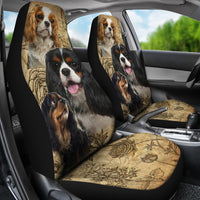 Load image into Gallery viewer, Cavalier King Charles Spaniel Car Seat Covers (Set of 2)
