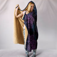 Load image into Gallery viewer, Purple Sun And Moon Hooded Blanket - $79.99 - 89.99
