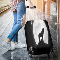 Load image into Gallery viewer, Wolf Howling At The Moon Luggage Cover
