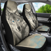 Load image into Gallery viewer, Blue Eye Wolf Car Seat Covers
