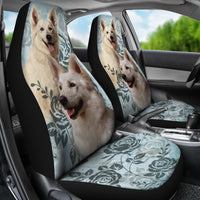 Load image into Gallery viewer, White German Shepherd Car Seat Covers
