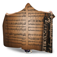 Load image into Gallery viewer, Oboe Music Hooded Blanket - $79.99 - 89.99
