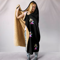 Load image into Gallery viewer, Splatter Paw Prints Hooded Blanket - $79.99 - 89.99
