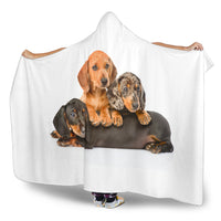 Load image into Gallery viewer, Dachshund Puppies Hooded Blanket - $79.99 - 89.99
