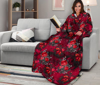Load image into Gallery viewer, Dark Roses Adult Sleeve Blanket
