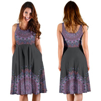 Load image into Gallery viewer, Purple Lotus Midi Dress
