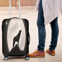Load image into Gallery viewer, Wolf Howling At The Moon Luggage Cover
