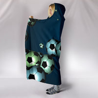 Load image into Gallery viewer, Bouncing Soccer Balls Hooded Blanket - $79.99 - 89.99
