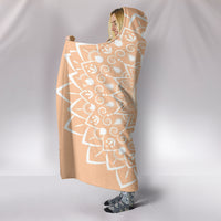 Load image into Gallery viewer, Peach Mandala Hooded Blanket - $79.99 - 89.99
