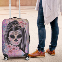 Load image into Gallery viewer, Pink Calavera Girl Luggage Cover
