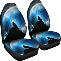 Load image into Gallery viewer, Wolf Howling On A Hill Car Seat Covers (Set of 2)
