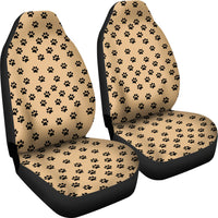 Load image into Gallery viewer, Paw Prints Tan Car Seat Covers (Set of 2)
