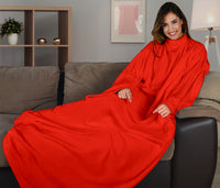 Load image into Gallery viewer, Red Adult Sleeve Blanket
