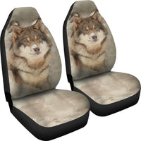 Load image into Gallery viewer, Wolf in Snow Car Seat Covers
