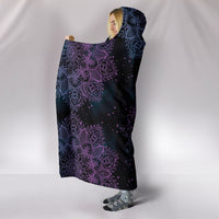 Load image into Gallery viewer, Purple Sun And Moon Hooded Blanket - $79.99 - 89.99
