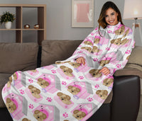 Load image into Gallery viewer, Sleeping Puppy Adult Sleeve Blanket

