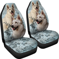 Load image into Gallery viewer, White German Shepherd Car Seat Covers
