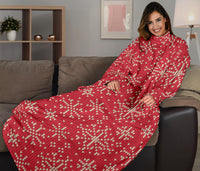 Load image into Gallery viewer, Christmas Snowflake Adult Sleeve Blanket
