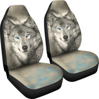 Load image into Gallery viewer, Blue Eye Wolf Car Seat Covers
